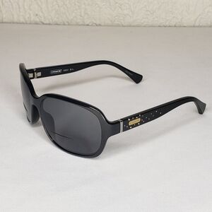 Coach Eyeglasses Frames Only S3012 Cold Insert 57-16-125 Black Gold Sparkles